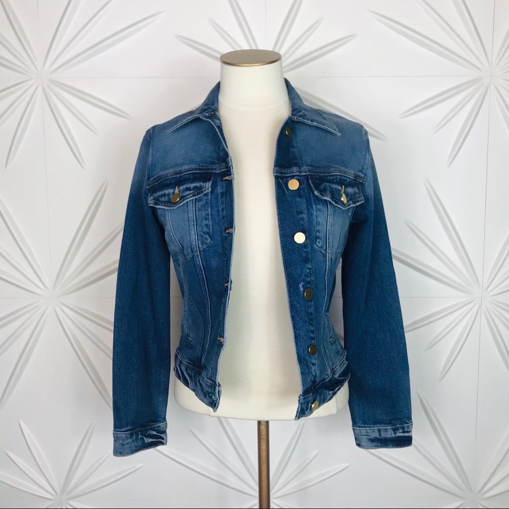 Frame Champagne Cowgirl Denim Trucker Jacket ONE OF A KIND ✨ - Picture 3 of 13